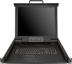 Startech - Teclado QWERTY, KVM para Rack de Servidores de 1 puerto VGA