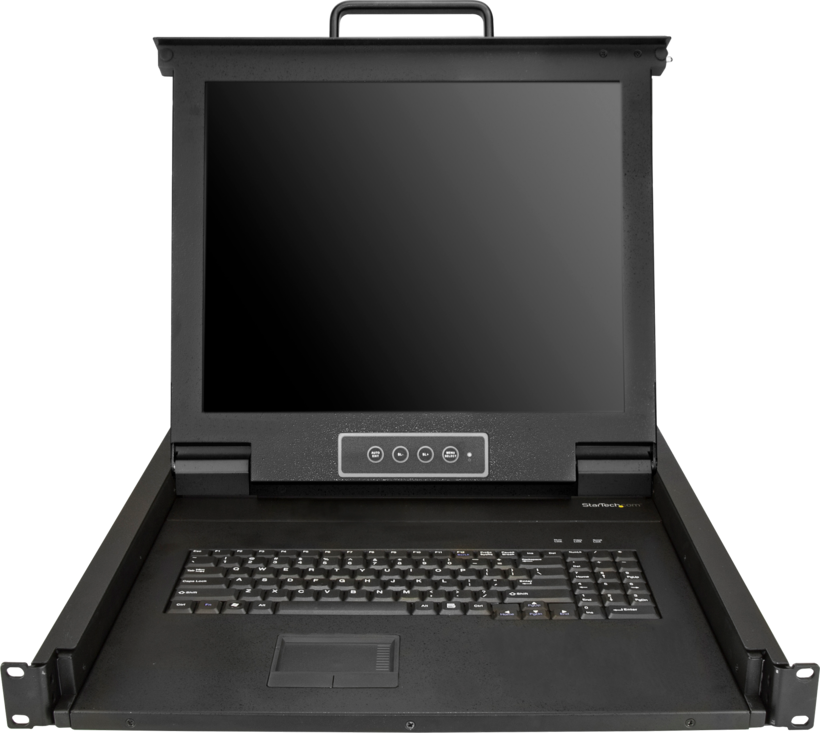 Startech - Teclado QWERTY, KVM para Rack de Servidores de 1 puerto VGA