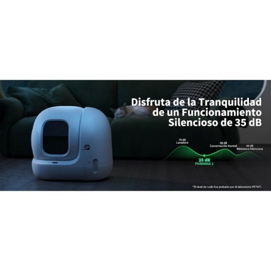 Arenero para Gatos Autolimpiable PetKit PURA MAX 2/ 76L/ Control desde APP/ Blanco Mate (5)