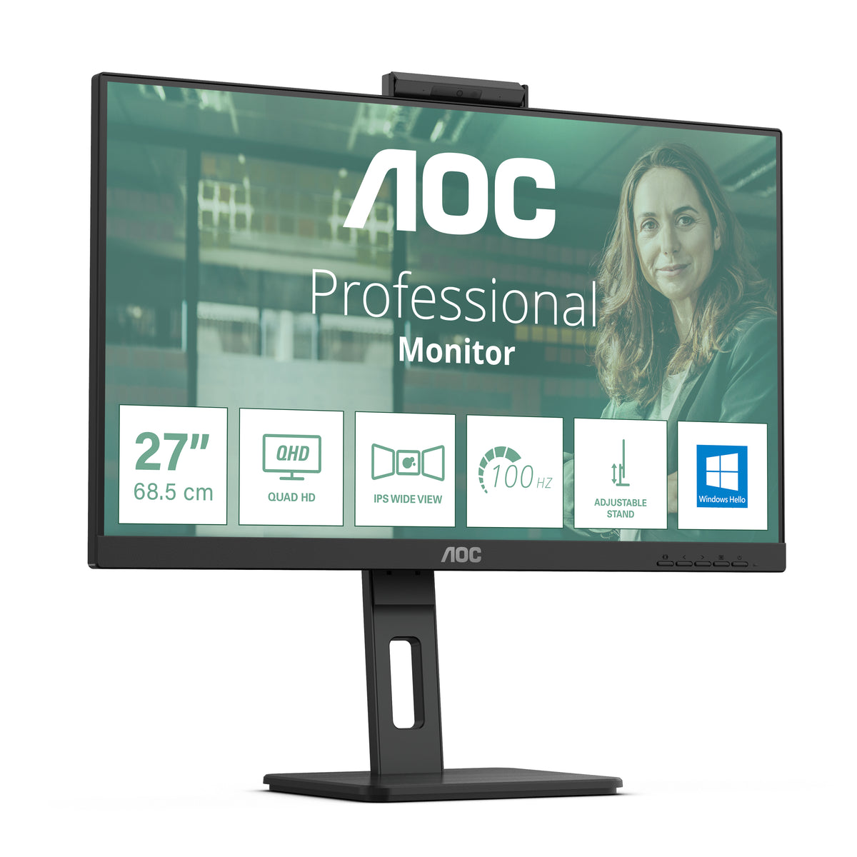 AOC Q27P3CW pantalla para PC 68,6 cm (27") 2560 x 1440 Pixeles Quad HD LED Negro (2)