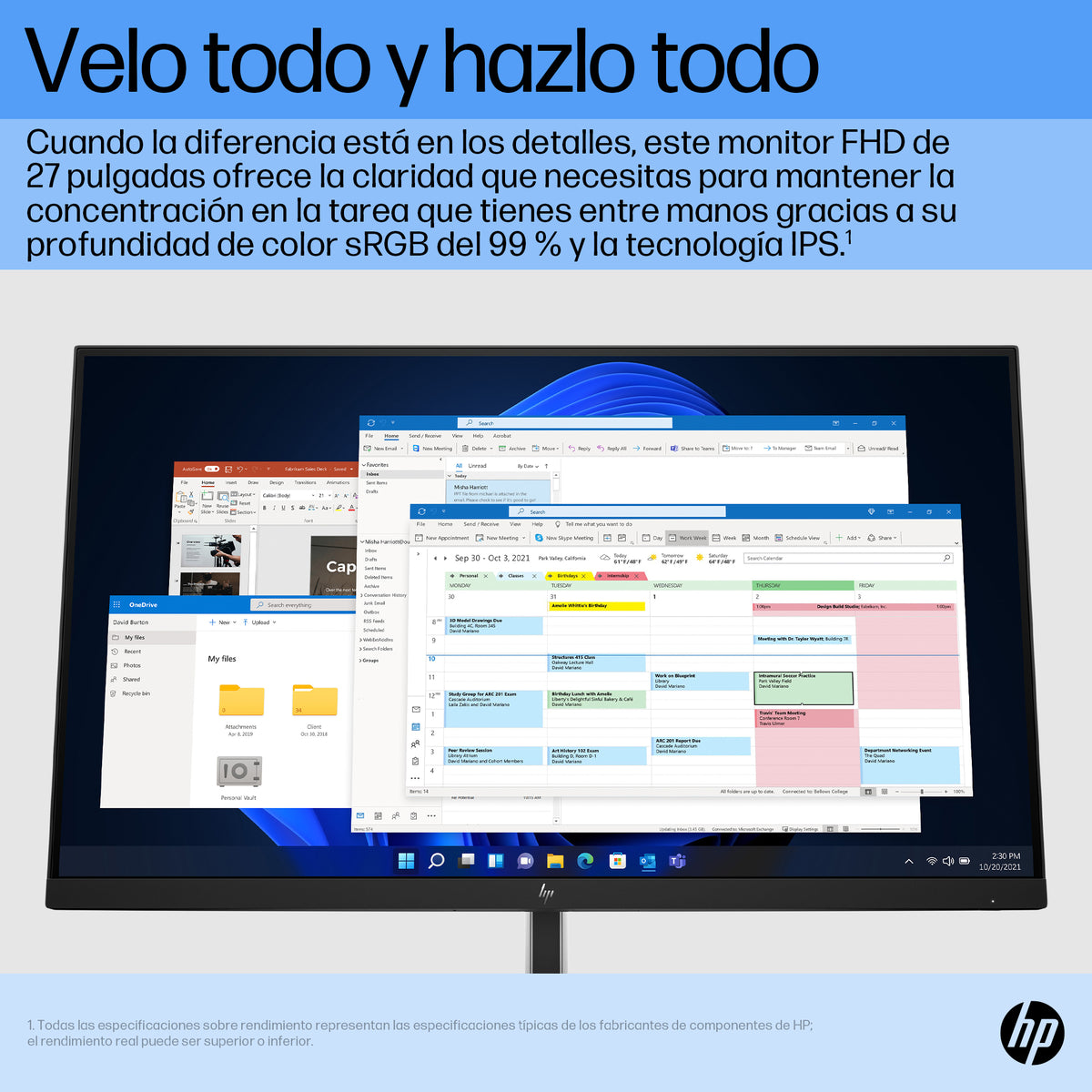 HP E27 G5 FHD Monitor pantalla para PC 68,6 cm (27") 1920 x 1080 Pixeles Full HD LCD Negro (8)