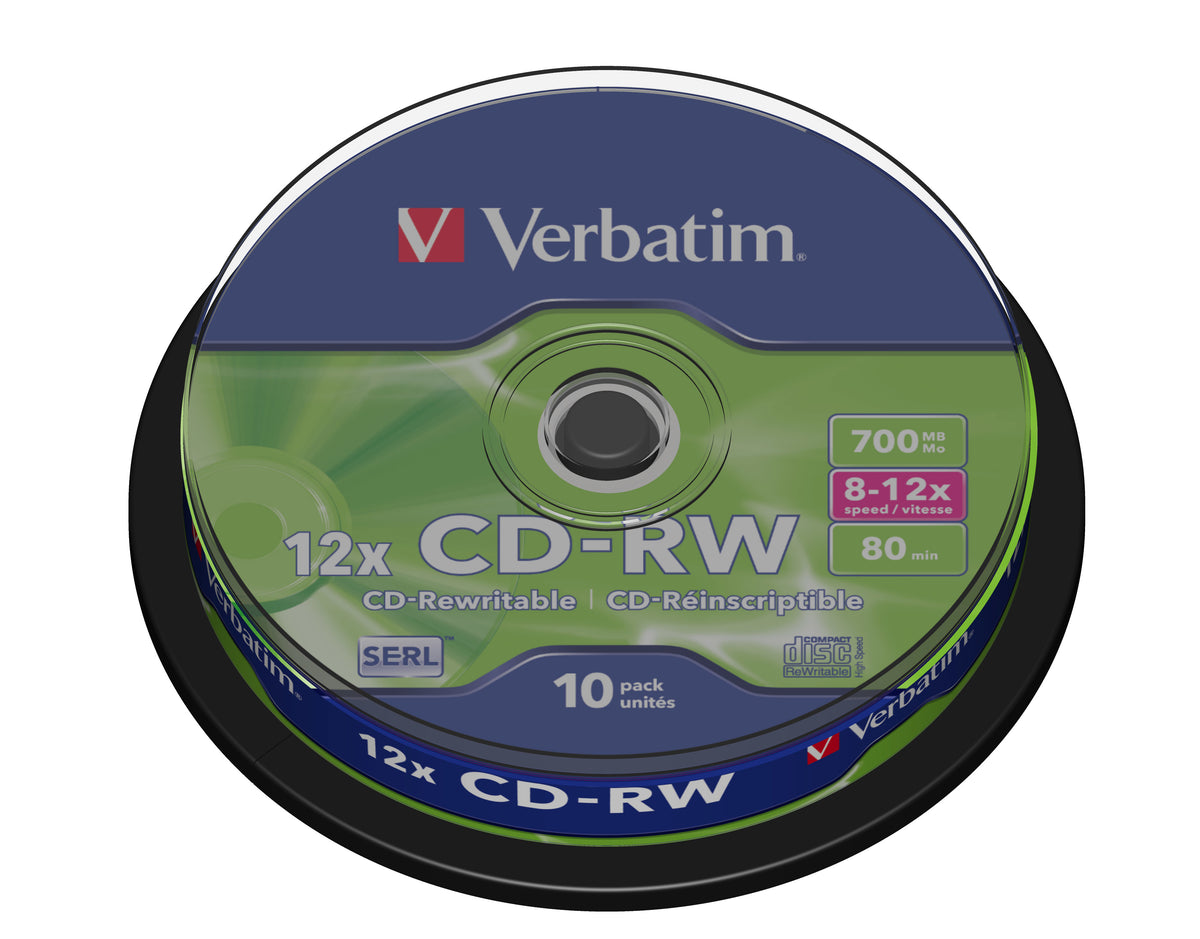 Verbatim CD-RW 12x 700 MB 10 pieza(s)