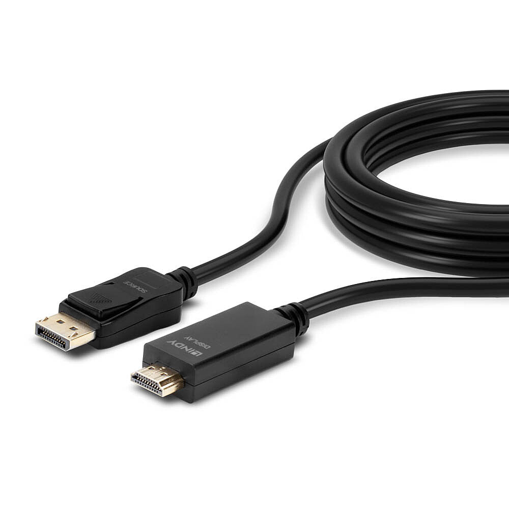Lindy 36921 adaptador de cable de vídeo 1 m DisplayPort HDMI tipo A (Estándar) Negro (6)