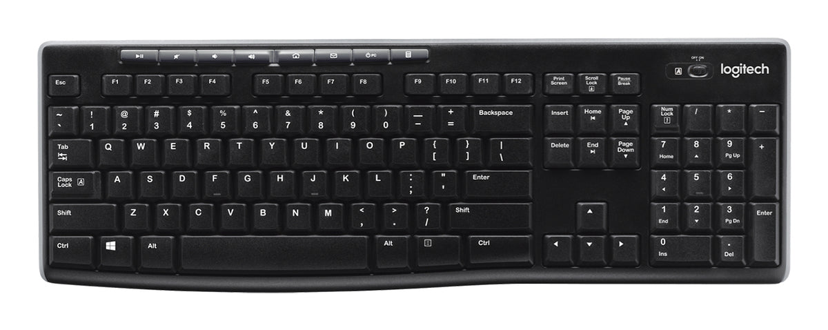 Logitech K270 teclado Oficina RF inalámbrico QWERTY Nórdico Negro (5)