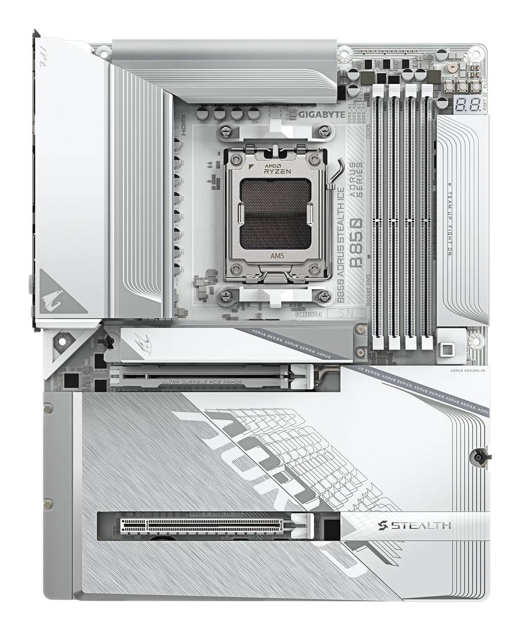 GIGABYTE B850 AORUS STEALTH ICE AMD B850 Zócalo AM5 ATX (3)