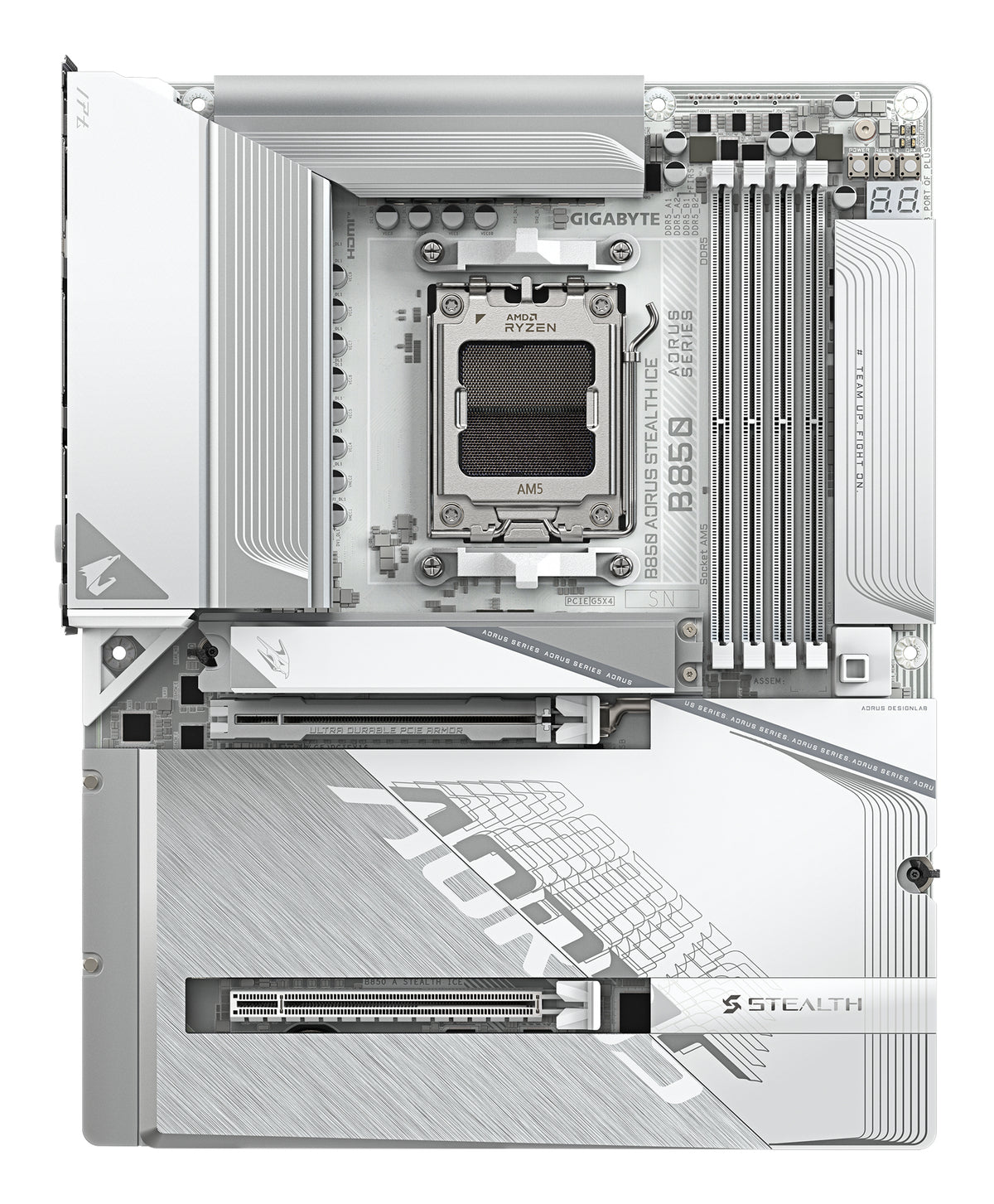 GIGABYTE B850 AORUS STEALTH ICE AMD B850 Zócalo AM5 ATX (3)