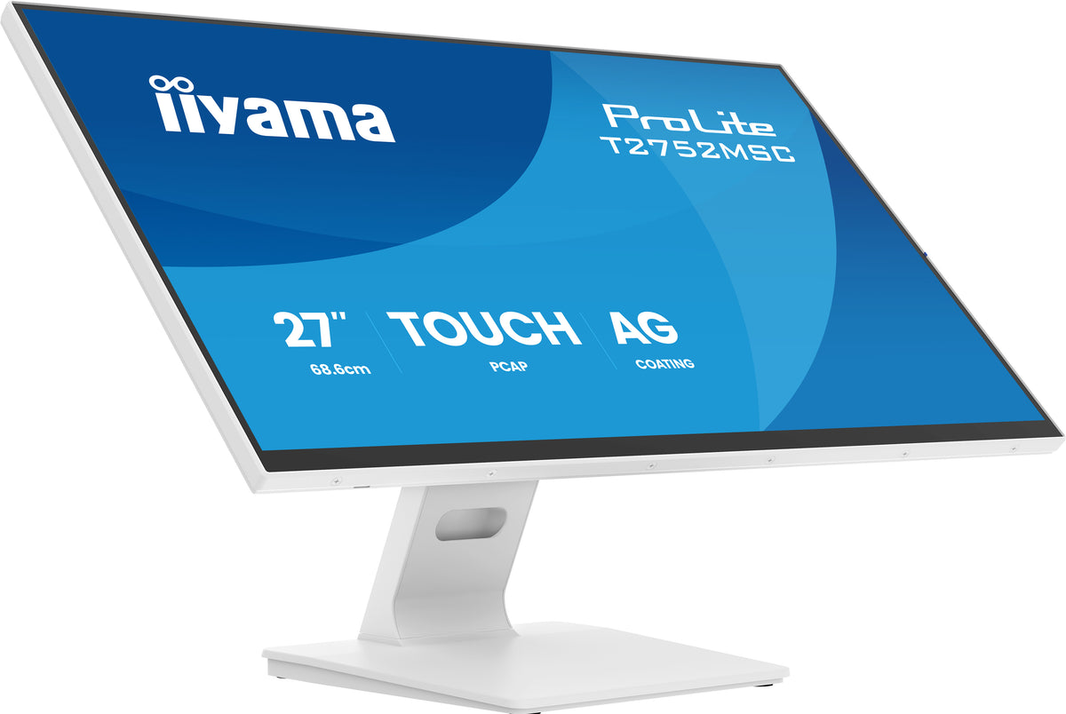 iiyama ProLite T2752MSC-W1AG pantalla para PC 68,6 cm (27") 1920 x 1080 Pixeles Full HD LCD Pantalla táctil Blanco (2)
