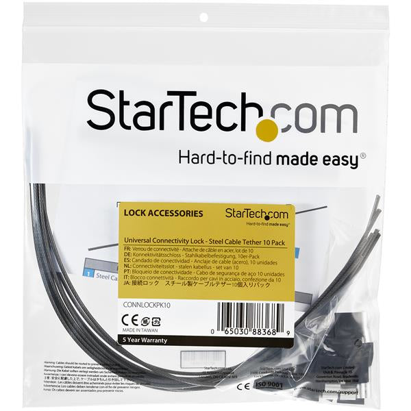 StarTech.com CONNLOCKPK10 organizador de cables Piso Cable con piezas de sujeción Negro 10 pieza(s) (6)