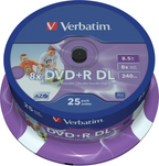 Verbatim DVD+R DL 8,5GB 8x Inkjet SP(25)