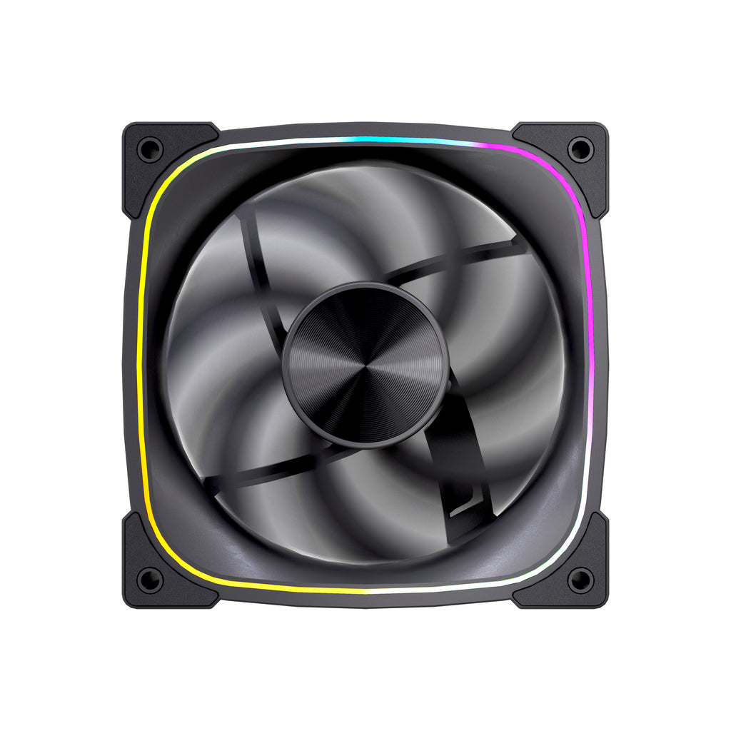 VIDA Stealth 120mm ARGB PWM Case Fan, Hydraulic Bearing, Outer Ring Lighting