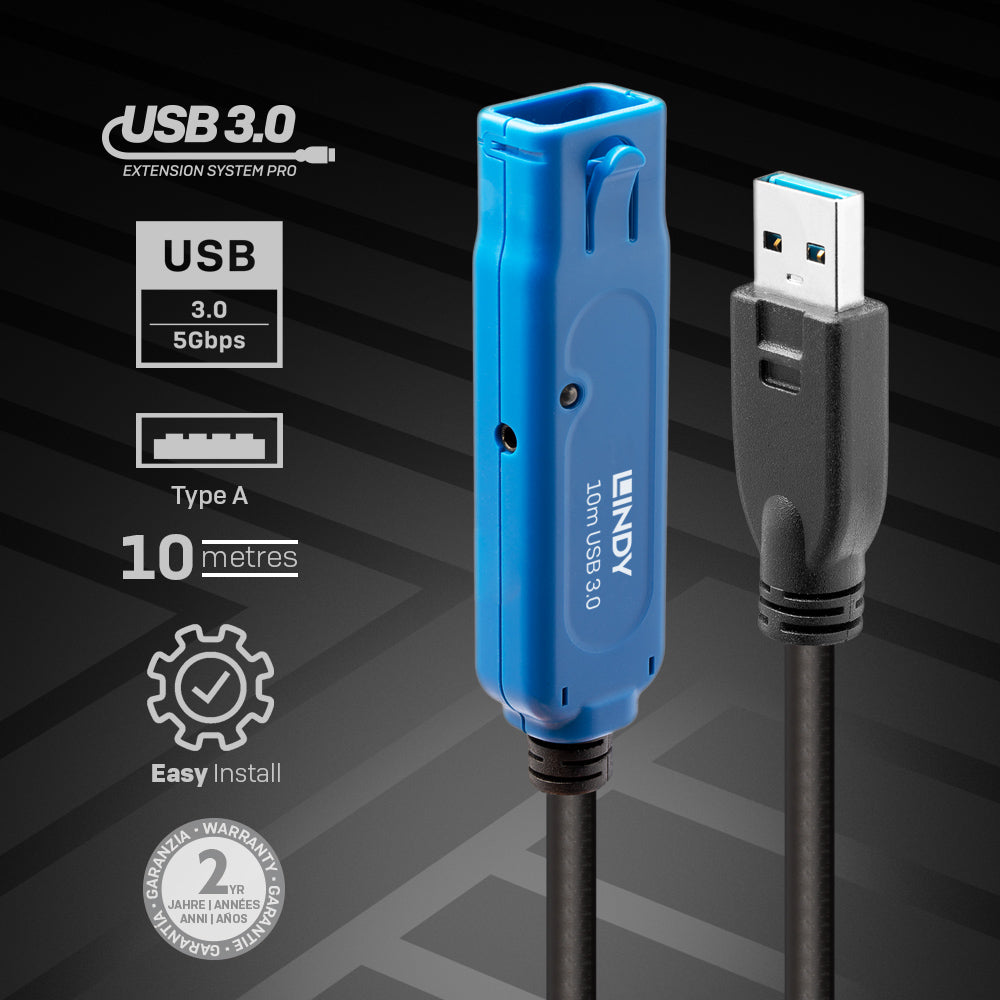 Lindy 43158 cable USB USB 3.2 Gen 1 (3.1 Gen 1) 8 m USB A 5 Gbit/s Negro (3)