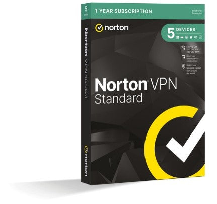 Norton VPN Standard - 1 User / 5 Devices / 12 Months Gestión de seguridad Comercial 1 licencia(s) 1 año(s)