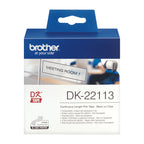 Brother DK-22113 cinta para impresora de etiquetas Negro sobre transparente (3)