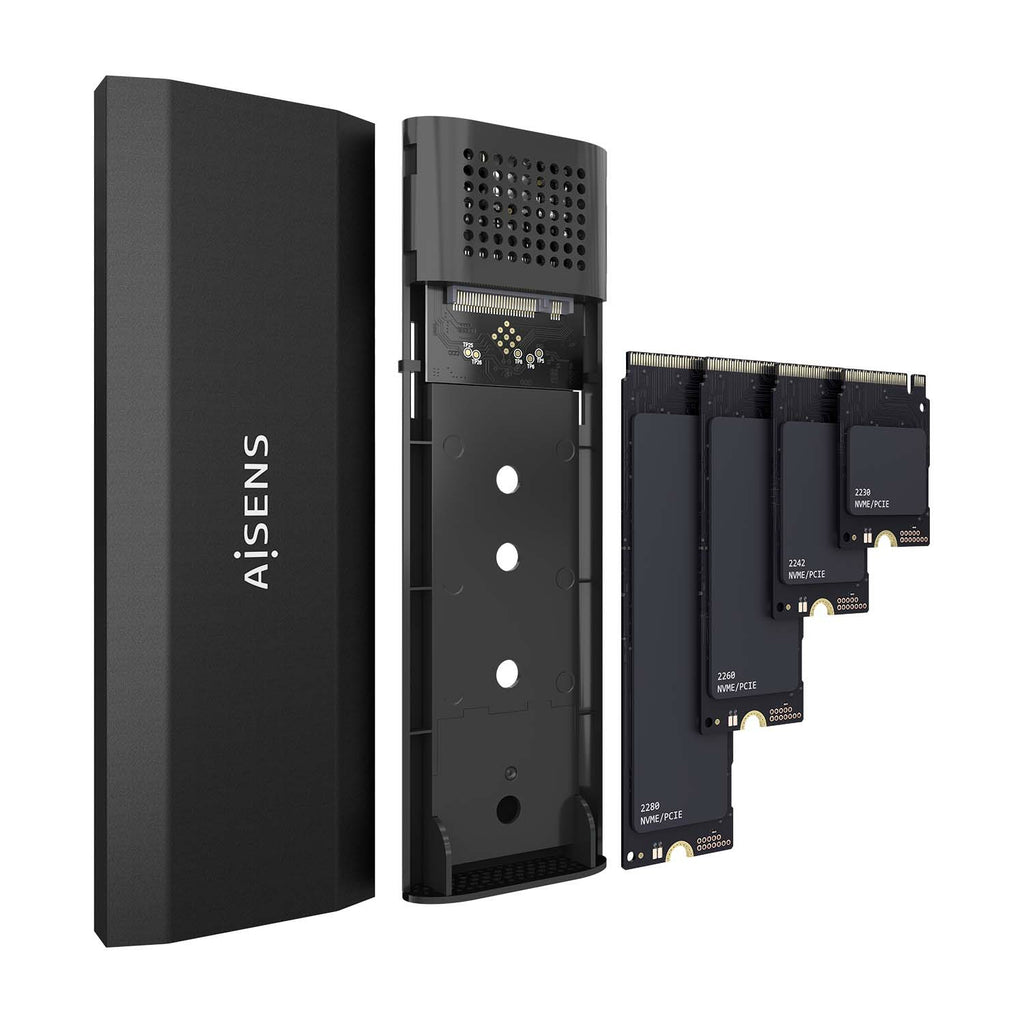 AISENS ASM2-028B caja para disco duro externo Caja externa para unidad de estado sólido (SSD) Negro (4)