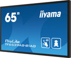 iiyama TF6539AS-B1AG pantalla de señalización Diseño de quiosco 163,8 cm (64.5") LED 435 cd / m² 4K Ultra HD Negro Pantalla táctil Procesador incorporado Android 11 24/7 (8)