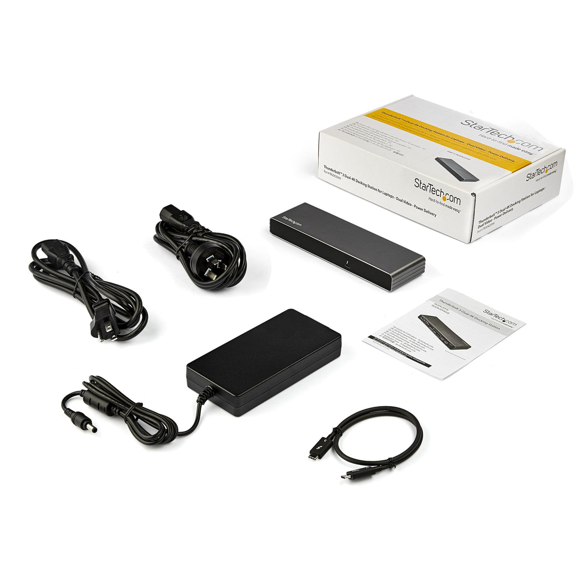 StarTech.com TB3DK2DHVUE base para portátil y replicador de puertos Alámbrico