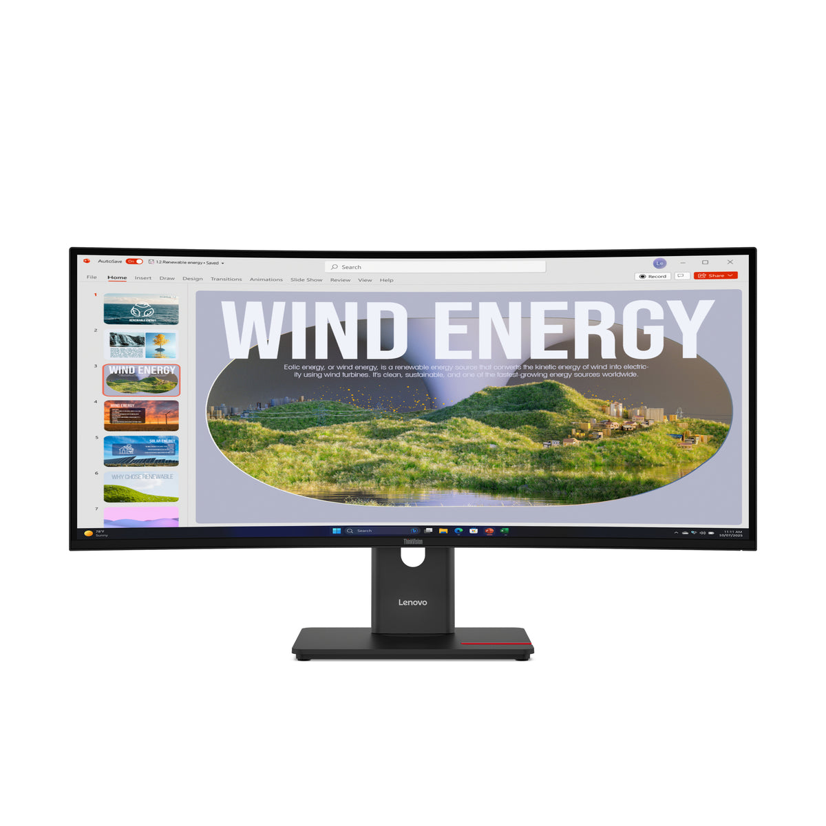 Lenovo ThinkVision T34WD-40 pantalla para PC 86,4 cm (34") 3440 x 1440 Pixeles Wide Quad HD LED Negro (2)