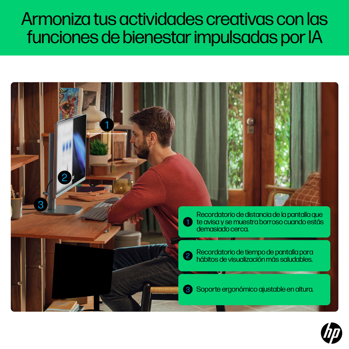 HP OmniStudio X 27-cs0011ns Intel Core Ultra 5 125H 68,6 cm (27") 1920 x 1080 Pixeles PC todo en uno 16 GB DDR5-SDRAM 1 TB SSD Windows 11 Home Wi-Fi 7 (802.11be) AI PC Plata (8)