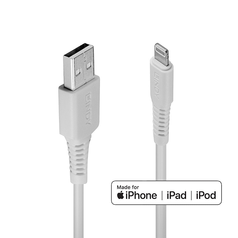 Lindy 31325 cable de conector Lightning 0,5 m Blanco (2)