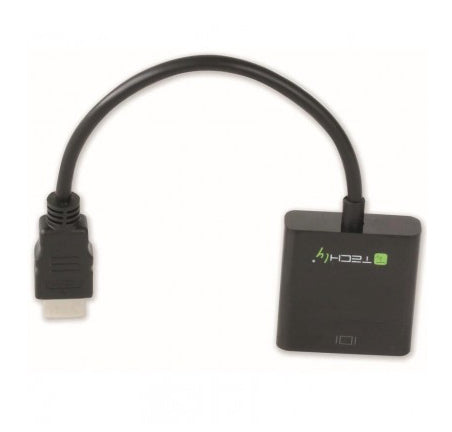 Techly IDATA-HDMI-VGA2 adaptador de cable de vídeo VGA (D-Sub) Negro (4)