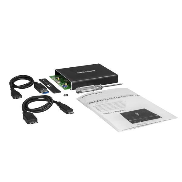 StarTech.com SM22BU31C3R caja para disco duro externo Caja externa para unidad de estado sólido (SSD) Negro (5)