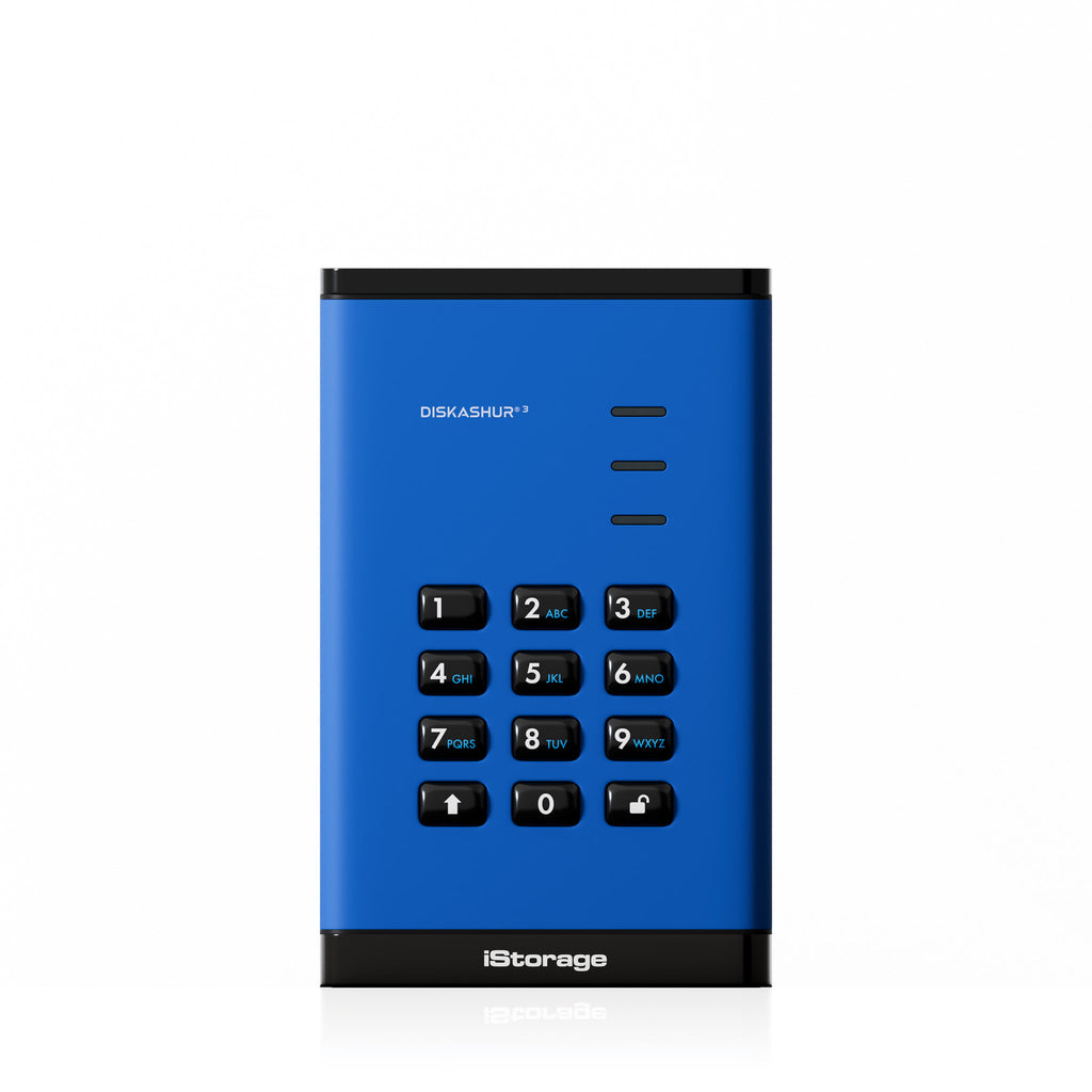 iStorage diskAshur3 SSD 512 GB USB Type-A / USB Type-C 3.2 Gen 1 (3.1 Gen 1) Azul