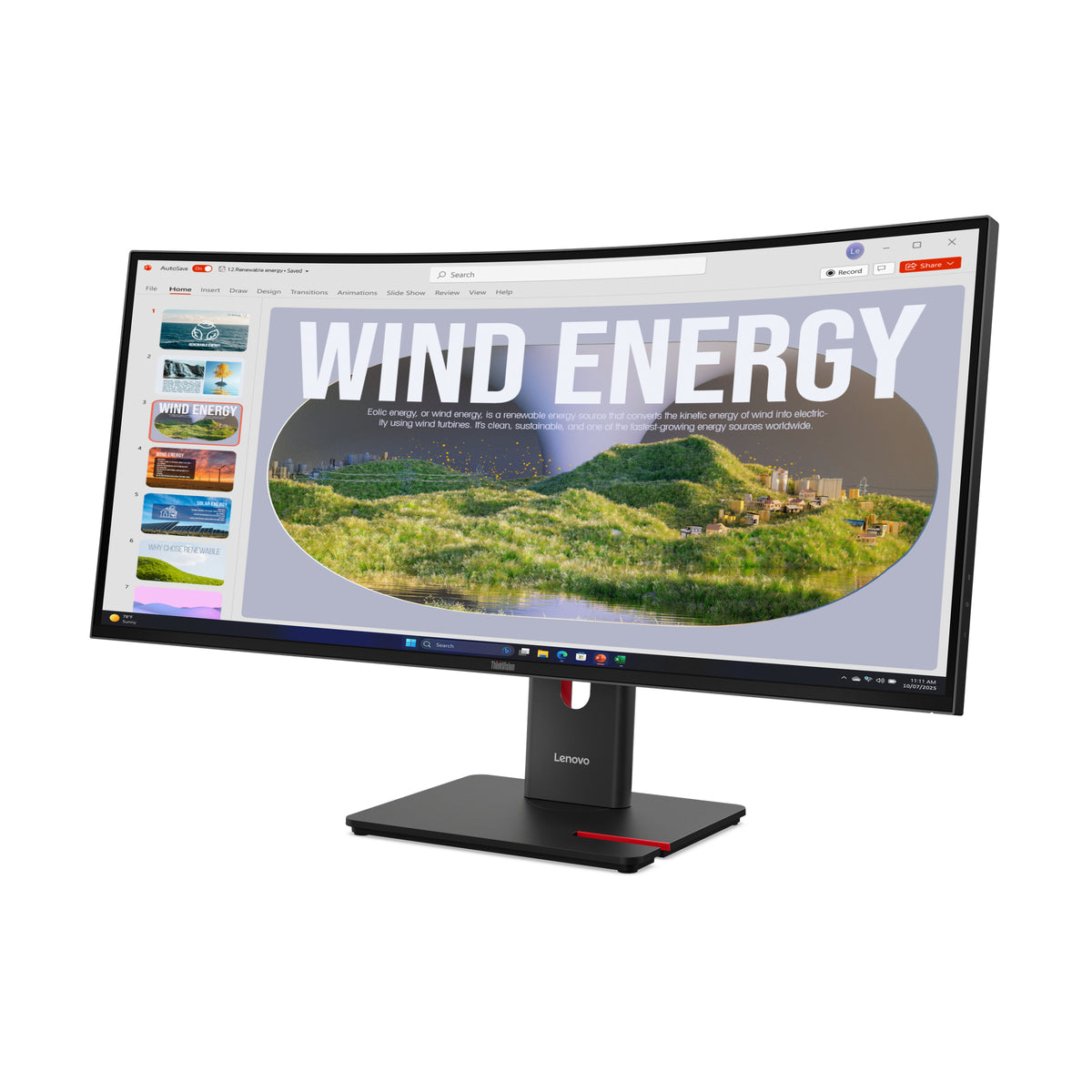 Lenovo ThinkVision T34WD-40 pantalla para PC 86,4 cm (34") 3440 x 1440 Pixeles Wide Quad HD+ LED Negro (3)