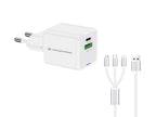 Conceptronic ALTHEA16W cargador de dispositivo móvil Universal Blanco Corriente alterna Carga rápida Interior