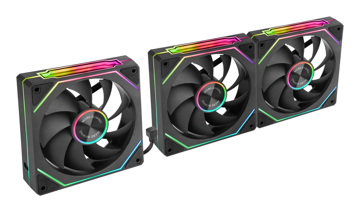 Mars Gaming MF-LINKFINITYKIT2 Carcasa del ordenador Ventilador 12 cm Negro 3 pieza(s) (4)