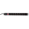 LogiLink PDU8C01 unidad distribución energía 8 salidas AC 1U Negro