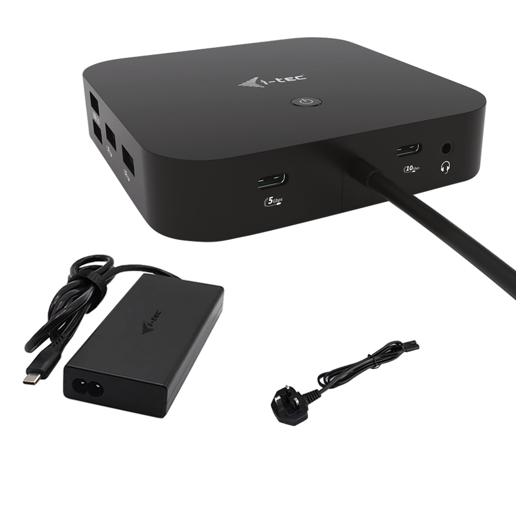 i-tec C31HDMIDPDOCKPD100UK base para portátil y replicador de puertos Alámbrico USB 3.2 Gen 1 (3.1 Gen 1) Type-C Negro