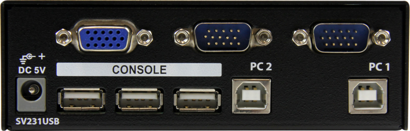 Startech SV231USBGB - USB, Hasta 1920x1440, Conmutador KVM, 2 x KVM port(s) (2)