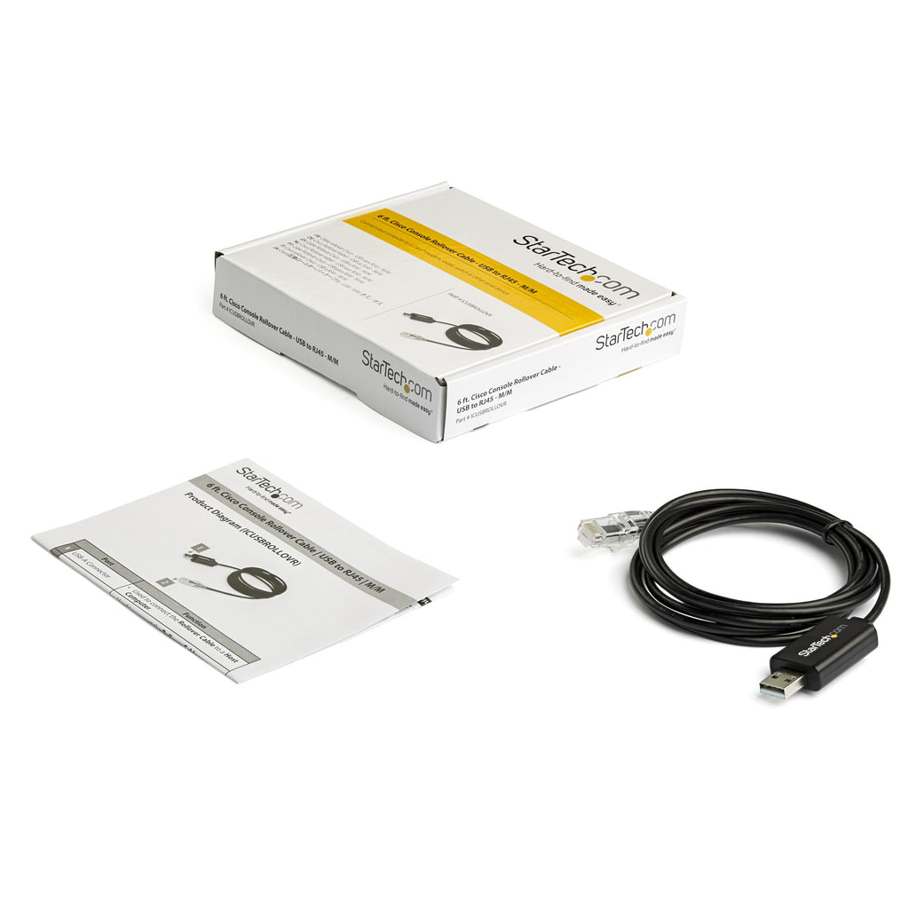 StarTech.com ICUSBROLLOVR cambiador de género para cable RJ-45 USB 2.0 Type-A Negro (6)