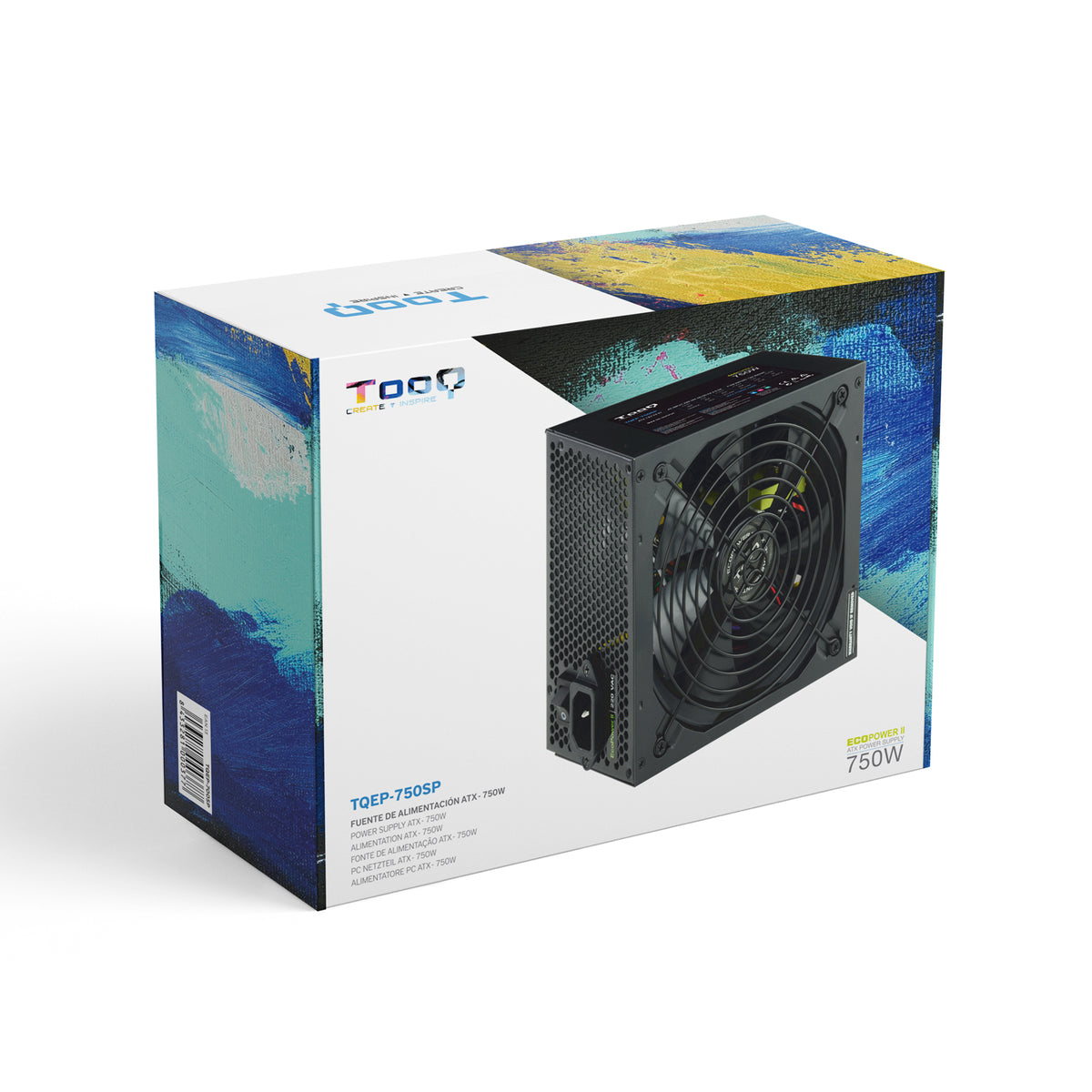 TooQ TQAPOLO-750SP unidad de fuente de alimentación 750 W 20+4 pin ATX ATX Negro (8)