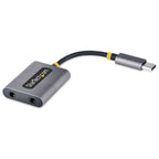 StarTech.com USBC-AUDIO-SPLITTER divisor de audio Gris