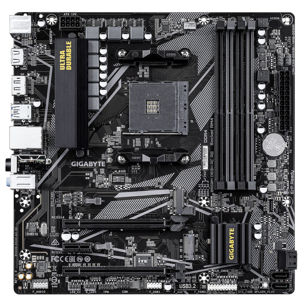 GIGABYTE B550M DS3H AC R2 placa base AMD B550 Zócalo AM4 micro ATX (3)