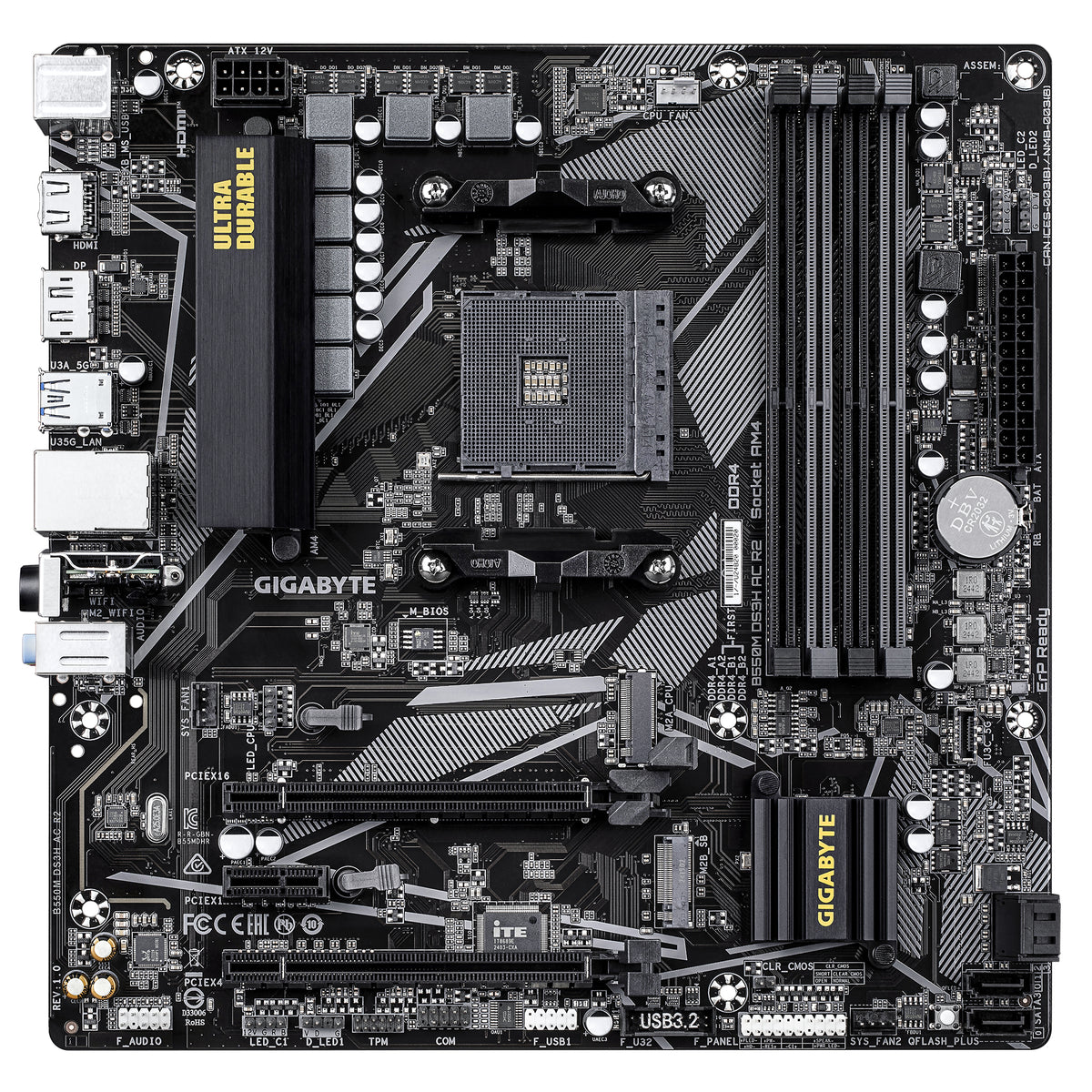 GIGABYTE B550M DS3H AC R2 placa base AMD B550 Zócalo AM4 micro ATX (3)