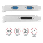 Axagon PCEA-PSN PCIe-Adapter mit 1x Parallel-+ 2x Seriell-Ports - ASIX AX99100 tarjeta y adaptador de interfaz Interno Paralelo, RS-232 (3)