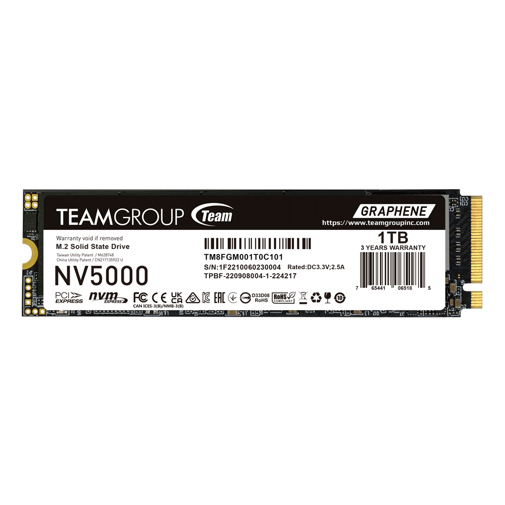 Team Group NV5000 1TB M.2 PCI Express 4.0 NVMe 3D