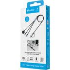 Sandberg 441-69 cable USB 0 m USB A/USB C 2 x USB-C/MagSafe 100 W Negro (5)