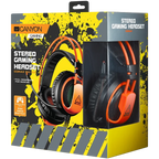 Canyon Corax Auriculares Con cable De diadema Gaming USB Tipo A Negro, Naranja