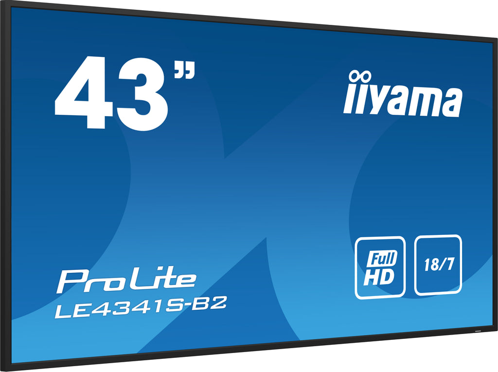 iiyama PROLITE LE4341S-B2 Pantalla plana para señalización digital 108 cm (42.5") LCD 350 cd / m² Full HD Negro 18/7 (2)