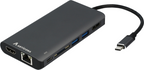 Adaptador USB-C - HDMI/DP/RJ45/USB/SD