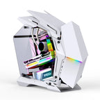 Jonsbo MOD-3 caja mini Micro-ATX de exhibición blanca con cristal templado