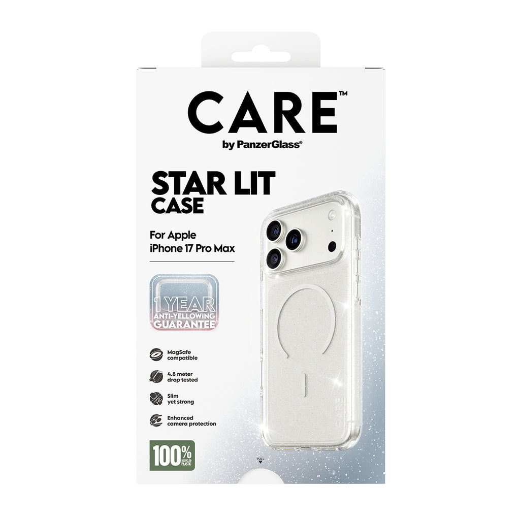 PanzerGlass CARE™ by ® Star Lit Case w. White MagSafe iPhone 17 Pro Max funda para teléfono móvil Transparente (3)