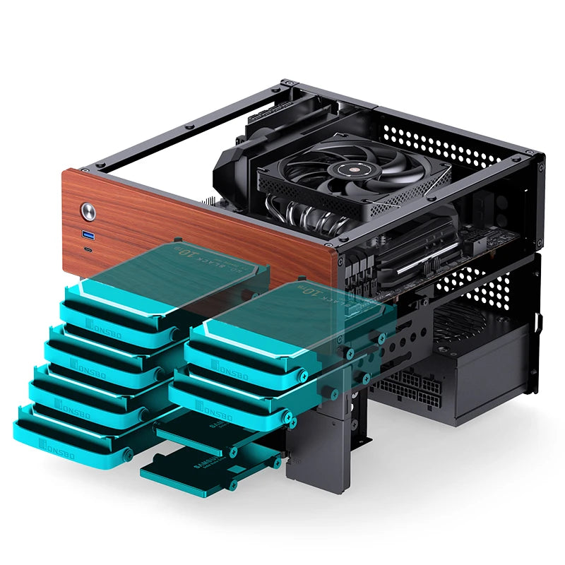 Jonsbo N4 Negro Micro Tower