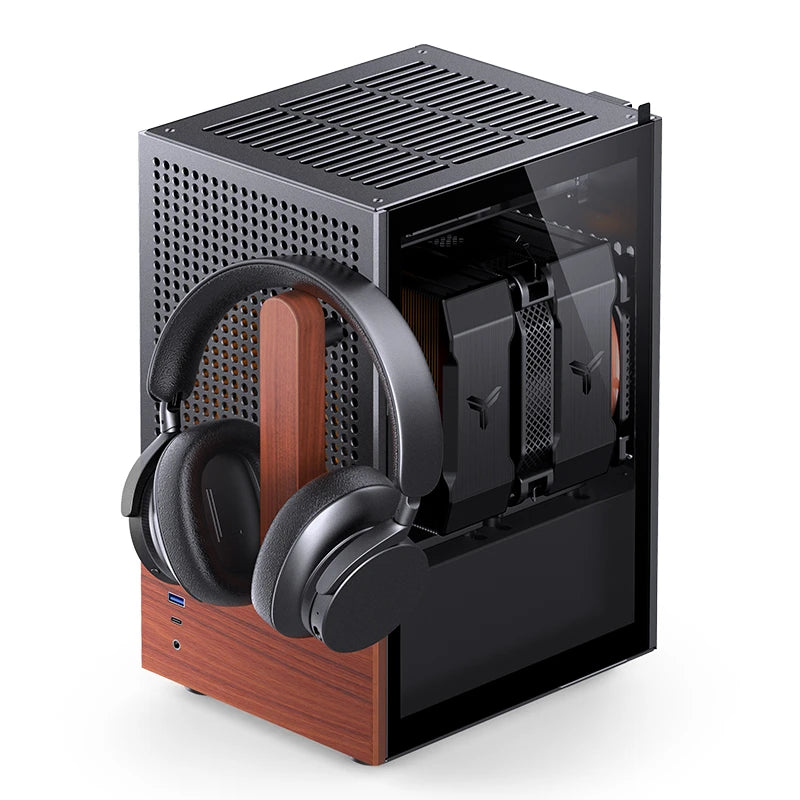 Jonsbo T6 Midi Tower Negro, Madera