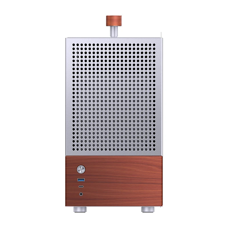 Jonsbo T6 Midi Tower Madera, Plata