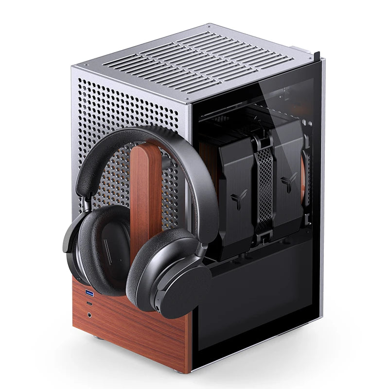 Jonsbo T6 Midi Tower Madera, Plata