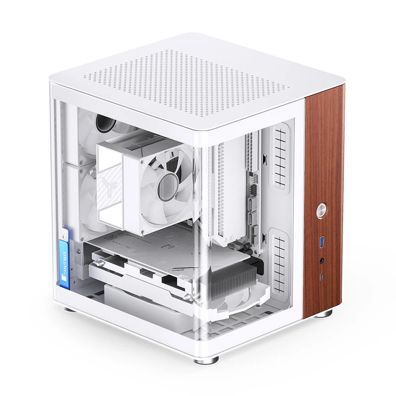 Jonsbo TK-0 caja Mini-ITX con cristal templado - Blanco